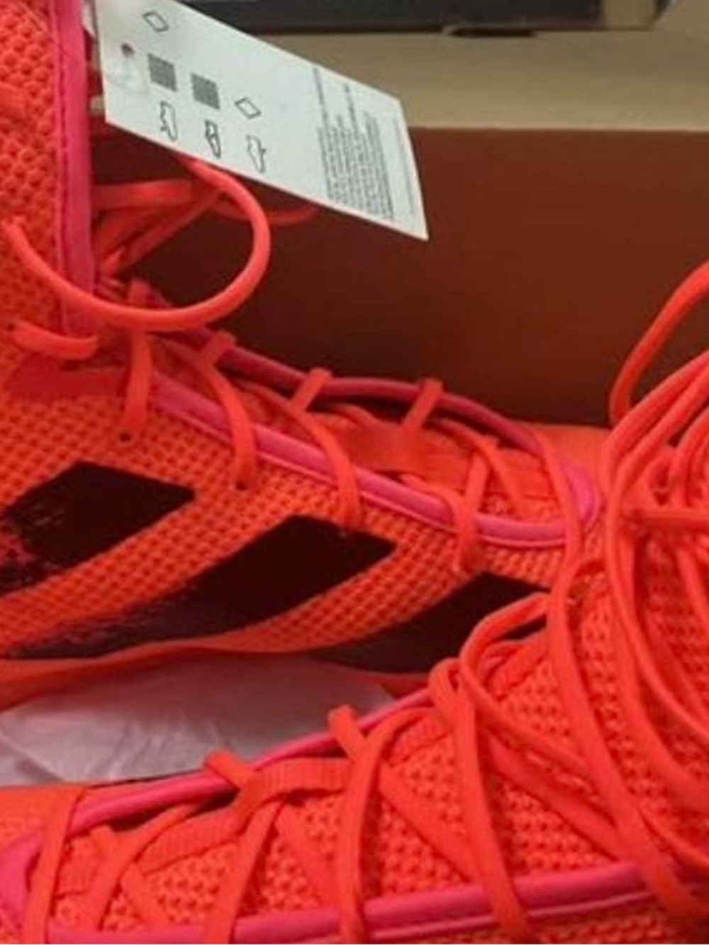 adidas Women's Coral/Black Knit Athletic Sneakers